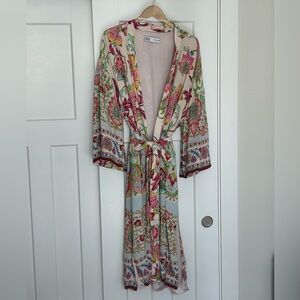 Zara Floral Kimono Robe - Multicolor